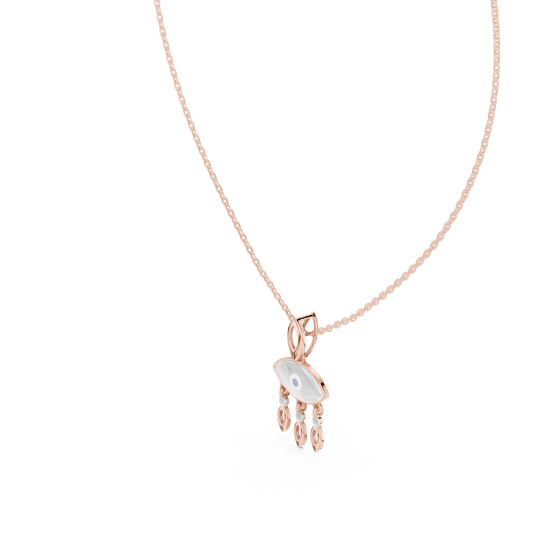 Evil Eye Charm Necklace Handcrafted Gold Protection Jewelry Elegant Nazar Gift For Her