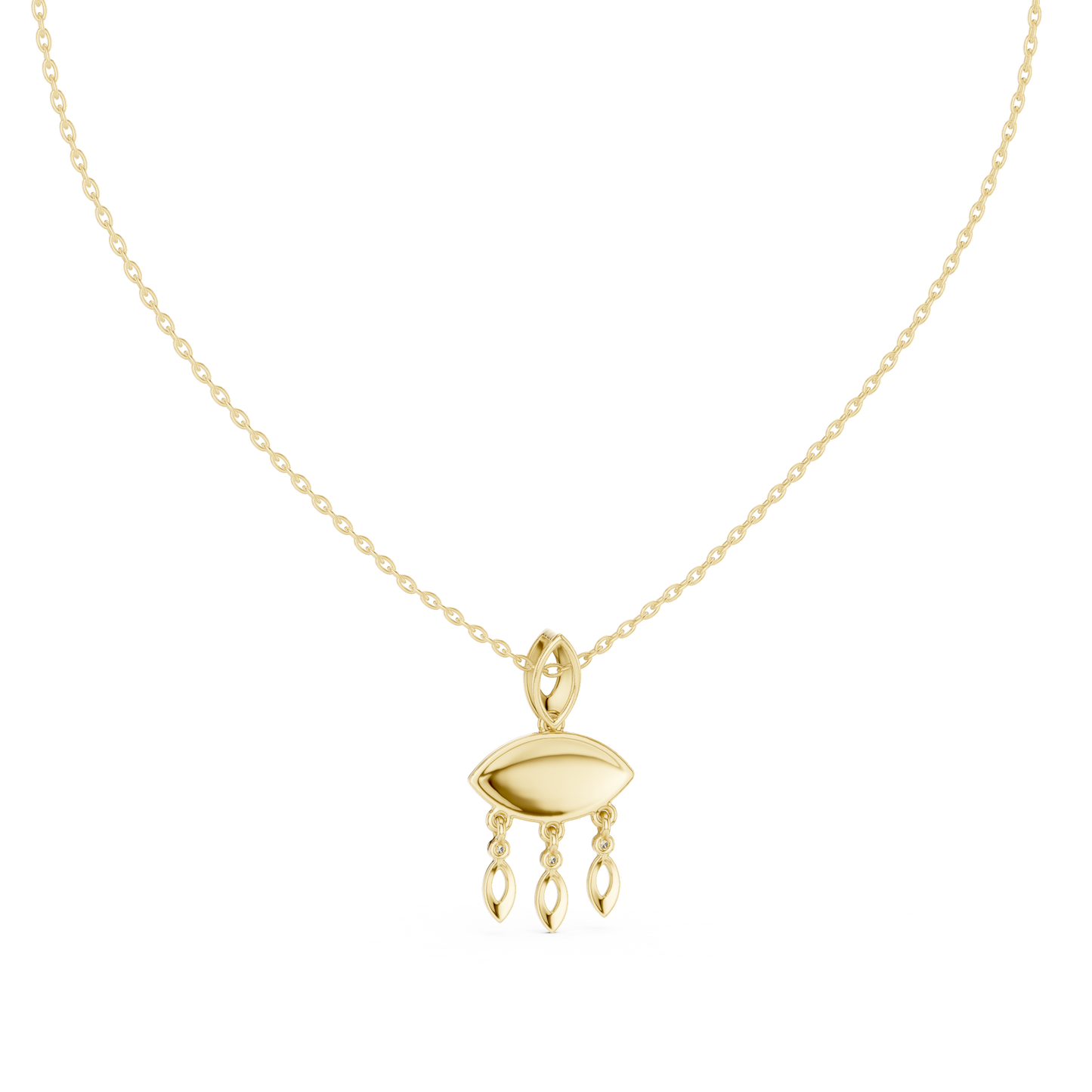 Evil Eye Charm Necklace Handcrafted Gold Protection Jewelry Elegant Nazar Gift For Her