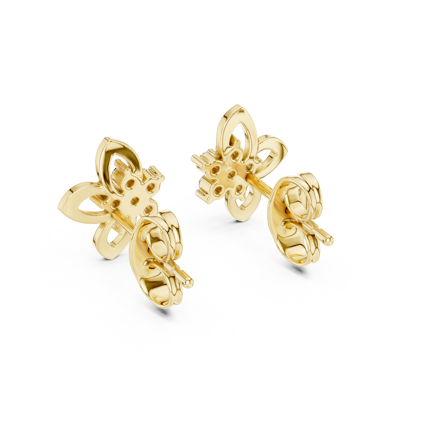 Heritage Blossom Diamond Studs | Legacy-Grade Floral Earrings with Rare Diamond Fire