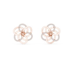 Vortex Petal Infinity Earrings • Multi-Ring Spiral Flower Studs • Hypnotic Designer Style