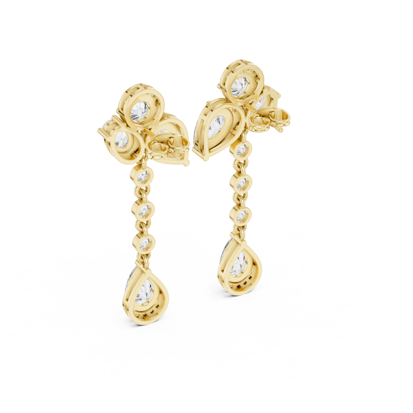 Gatsby Era Art Deco Dangles • Old Hollywood Crystal Drop Earrings • Geometric Halo Bridesmaid Gift