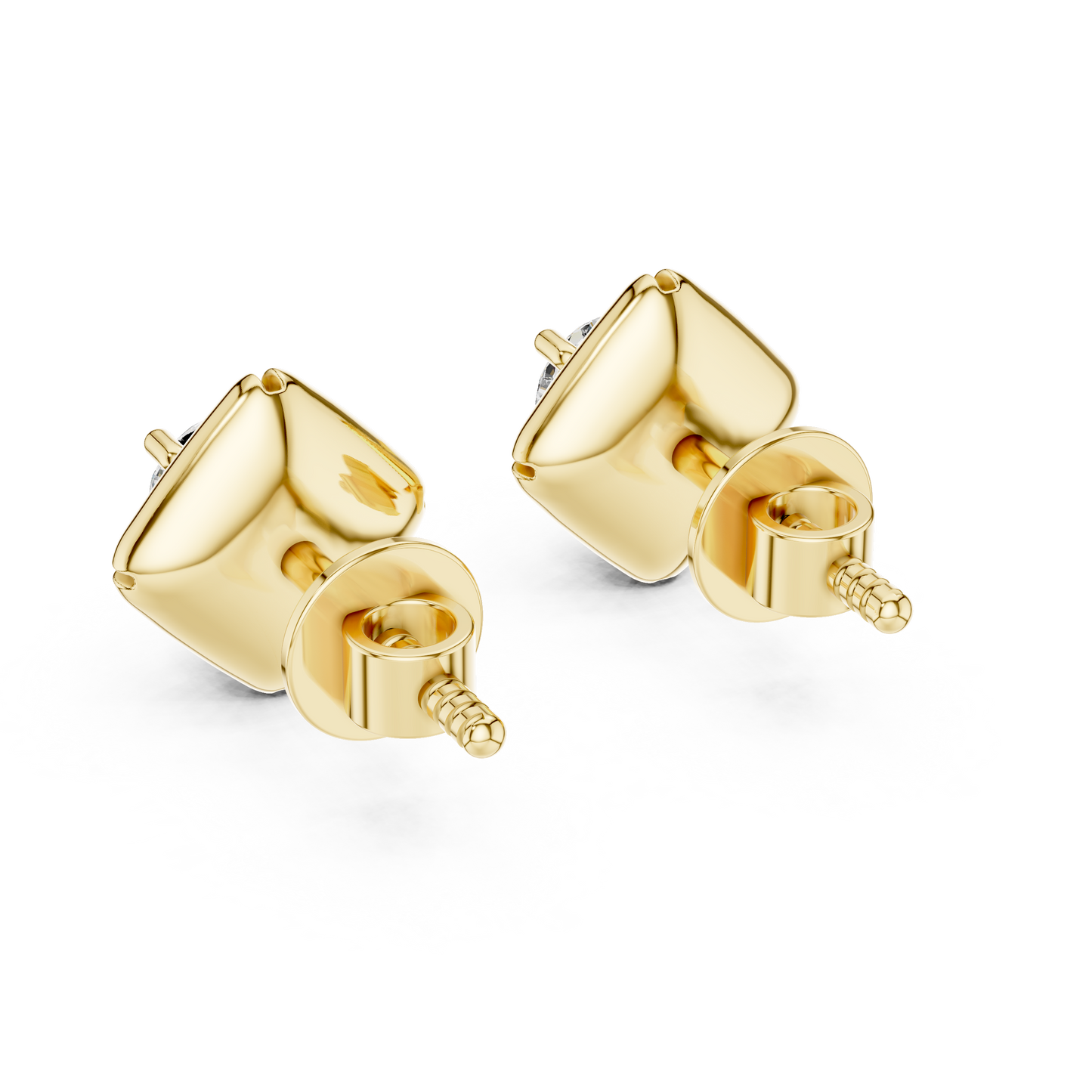 14K Gold Diamond Studs Size Measurement Scale