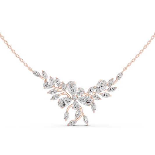 Elegant Marquise Diamond Mangal sutra | Leaf Inspired Design | Premium Wedding Jewelry Piece