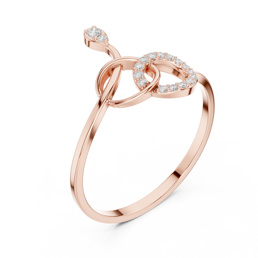 Dainty Infinity Circle Ring – Delicate Sparkling Gift for Her - Floating Circles Ring - Birthday Surprise