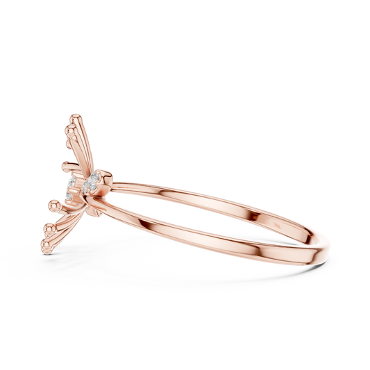 Ignite Flare Diamond Ring • Kinetic Starburst Silver Band • Modern Sculpted Jewelry