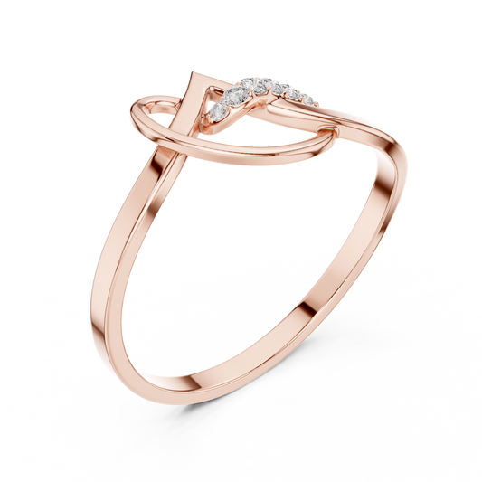Stylish Knot Diamond | Modern 925 Sterling Silver Ring | Premium Handmade Jewelry Collection