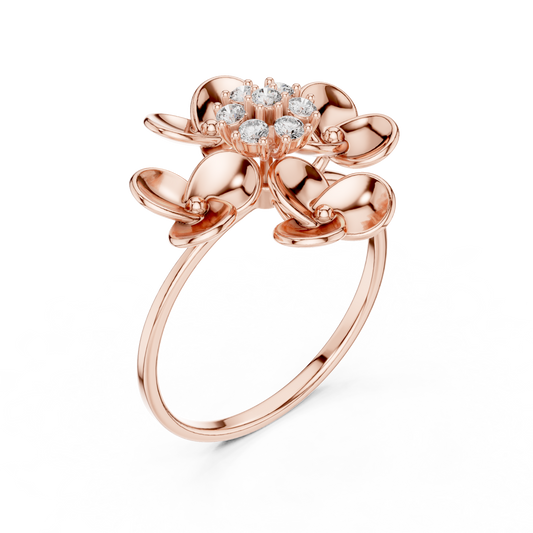 Exquisite floral diamond jewelry | ring with smooth finish | ideal for gifting special moments