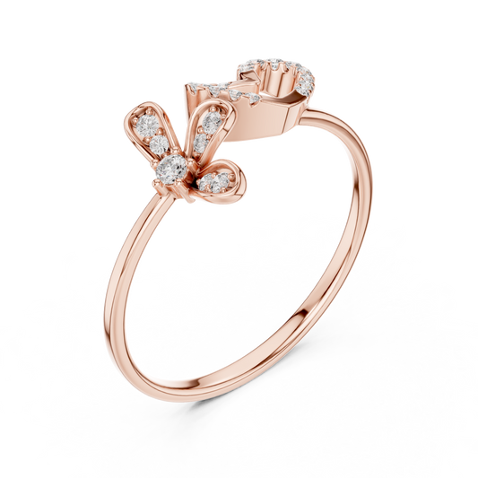 Faith Inspired Heart Ring | Diamond Cross Promise | Timeless Symbolic Love Jewelry