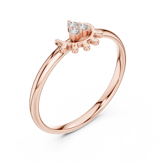 Ultra Fine Diamond | Designer 925 Sterling Silver Ring | Luxury Expression Of Pure Refinement