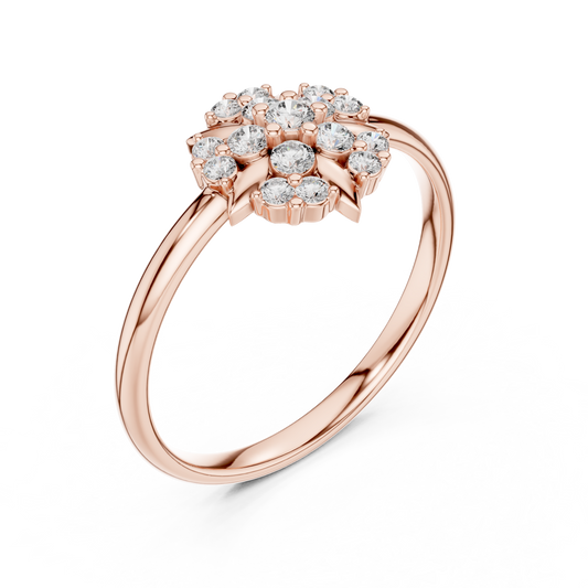 Brilliant floral diamond design / premium 925 Sterling Silver craftsmanship shines / elegance made for forever moments