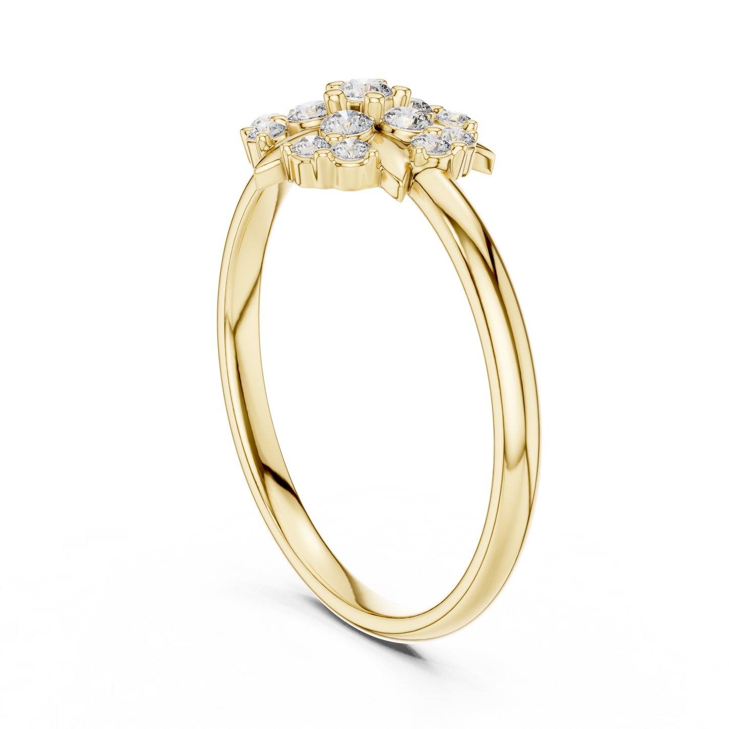 Brilliant floral diamond design / premium 925 Sterling Silver craftsmanship shines / elegance made for forever moments