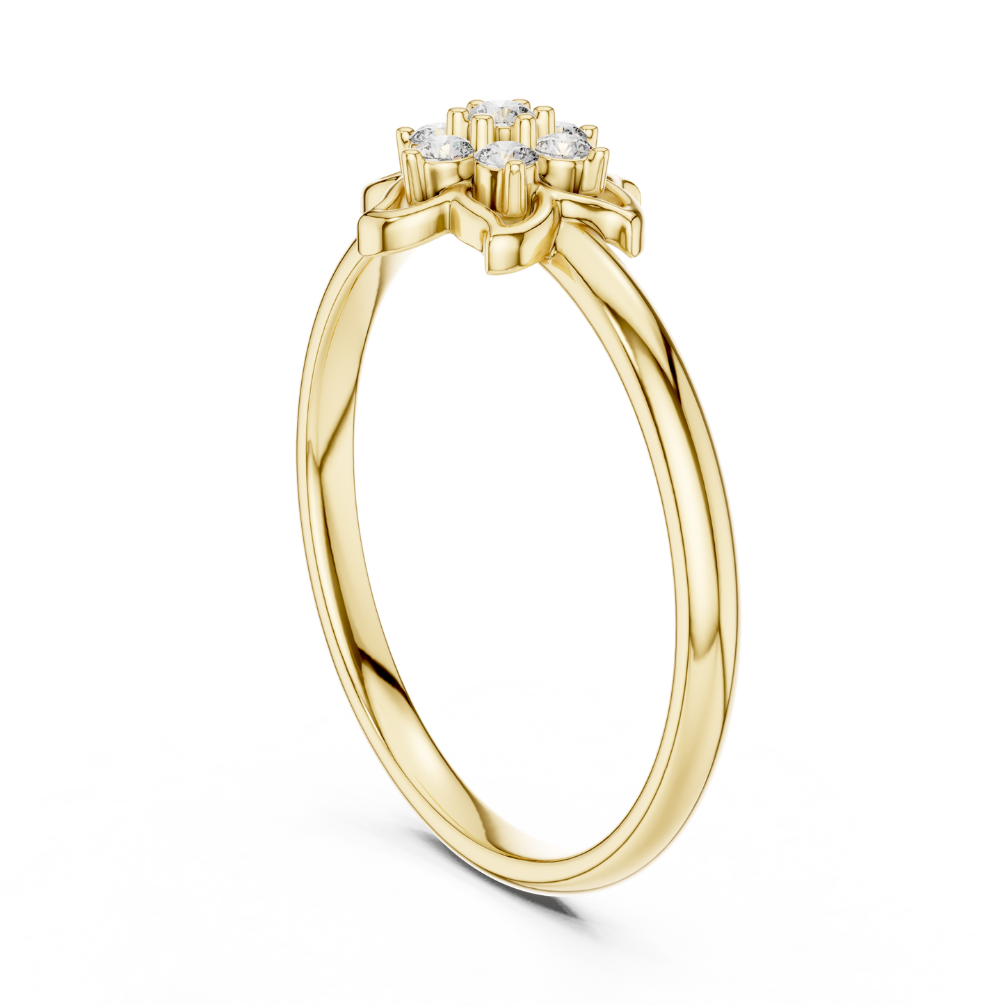 Signature Floral Diamond | Triple Tone Gold | Elite Engagement Ring Combo