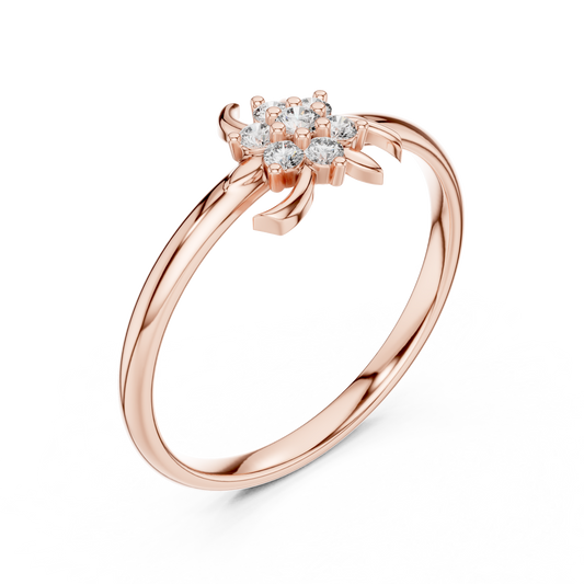 Lumière Bloom Diamond Ring | Fine Gold Radiance | Soft Power Feminine Statement