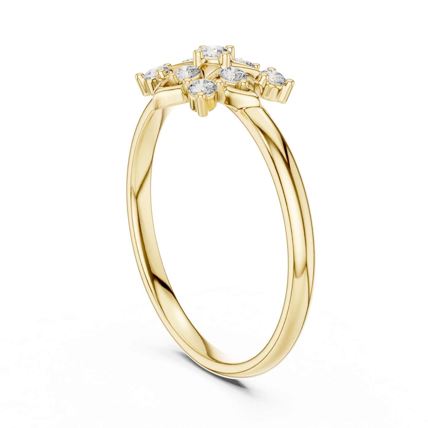 Heavenly Star Diamond Ring | Luxury Floral Gold Craft | Designed To Shine Forever