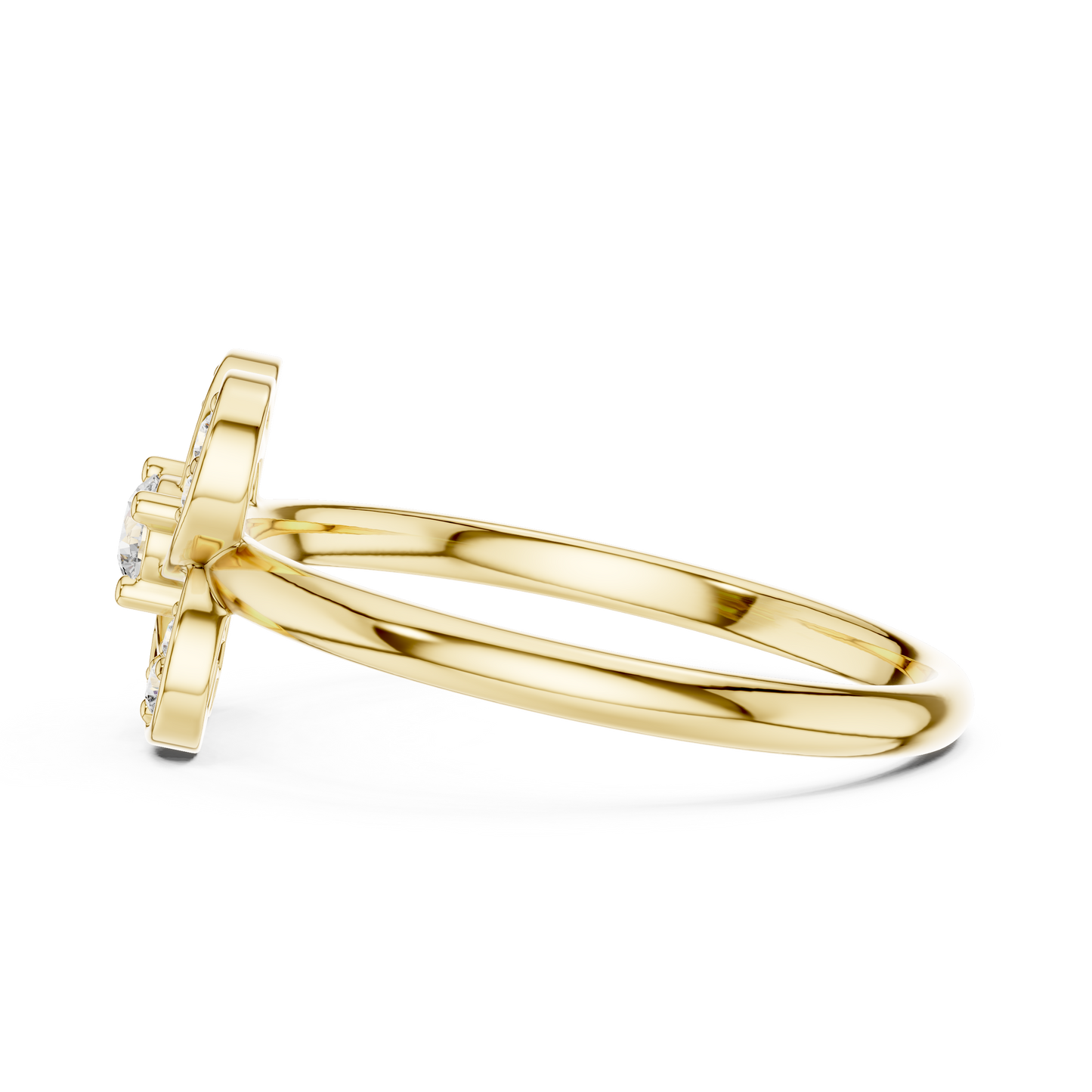 Heliox Seraph Petal Ring | Advanced Diamond Constellation | Luxury Engineered Beyond Temporal Form
