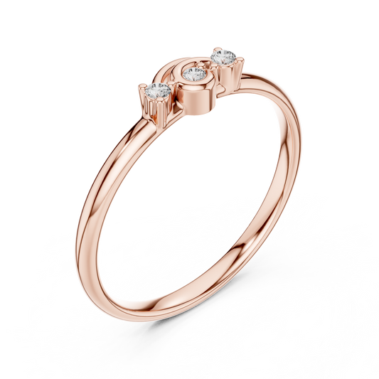 Classic Silver Gold Plated Diamond Ring - Moissanite Created Luxury Jewelry - Timeless Proposal Engagement Ring Design