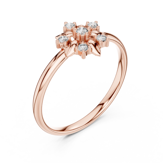 Bloom Inspired Diamond | Nature Crafted Jewelry | Minimal Floral Promise Ring