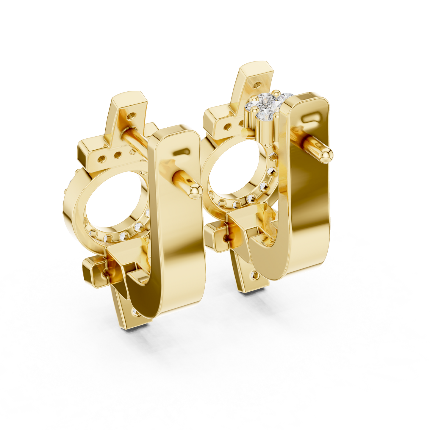 Huggie Earrings – Unique Symbol Design, Elegant Everyday Statement Jewelry