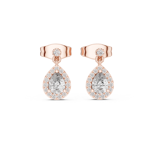 Delicate Drop Earrings | Oval Halo Sparkle | Chic Everyday Lightweight Luxury Design