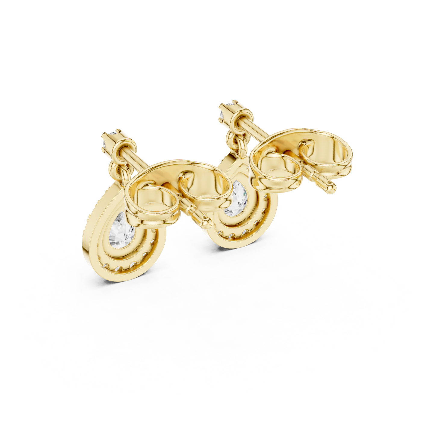 Delicate Drop Earrings | Oval Halo Sparkle | Chic Everyday Lightweight Luxury Design