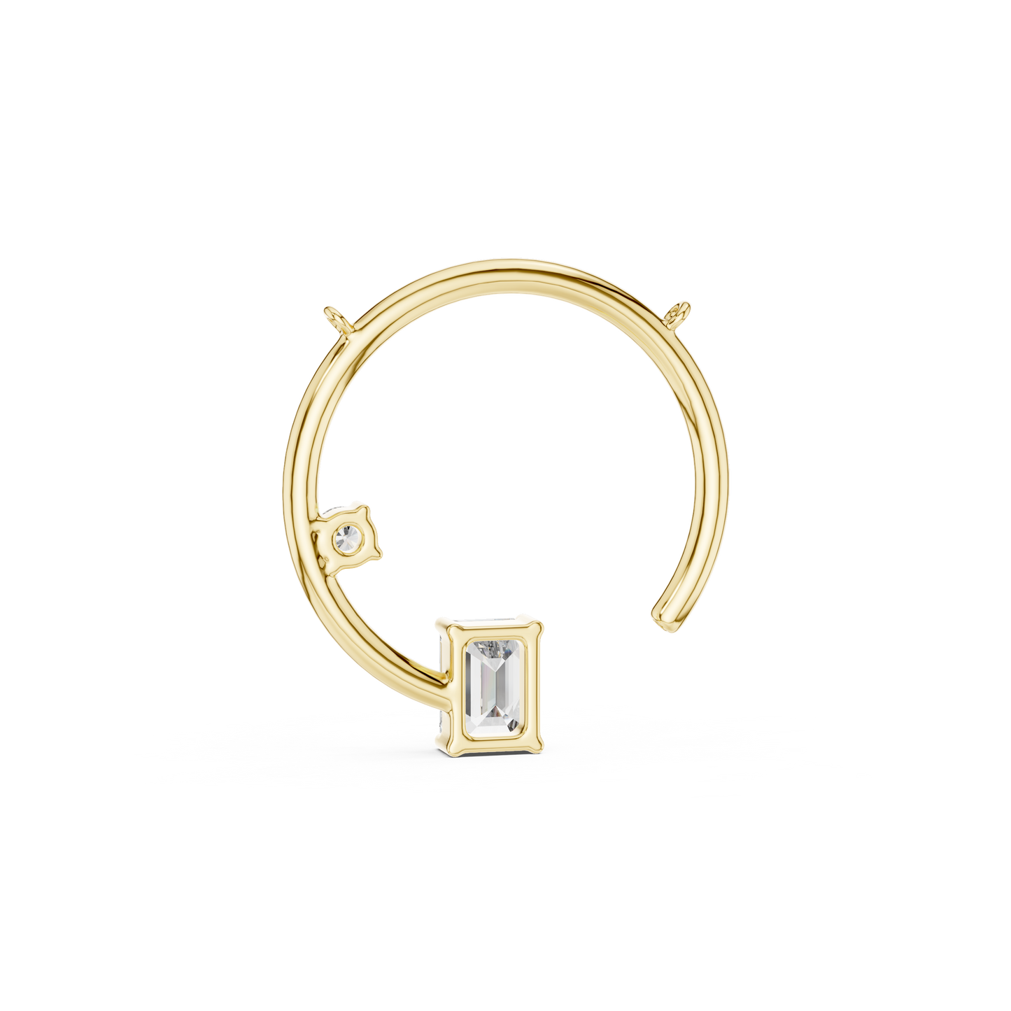 Celestial Arc Diamond - Dual Cut Halo Rare - Power Pendant Combo - Eclipse Frame Luxe - Emerald Round Fusion - Ultra Rare Pendant Combo