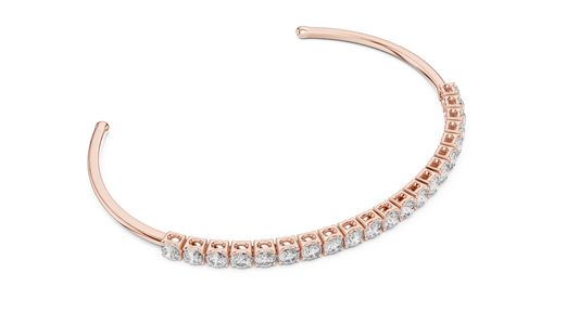 Vesper Luxe Tennis Cuff • Handset Lab Diamond Bracelet • Ultra-Slim Luxury Design • Tennis Style