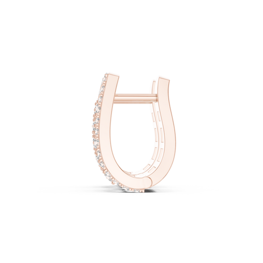 Polaris Taper-Diamond Huggie Hoops | Sculpted Luxe Gold | Ultra Sparkle Modern Earrings
