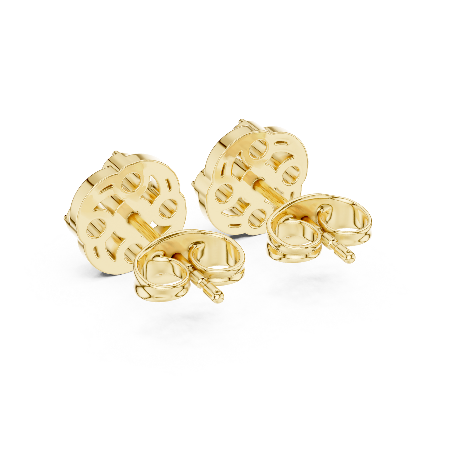 Majestic Diamond Earrings | High Jewelry Finish | Luxury Triple Gold Statement Studs