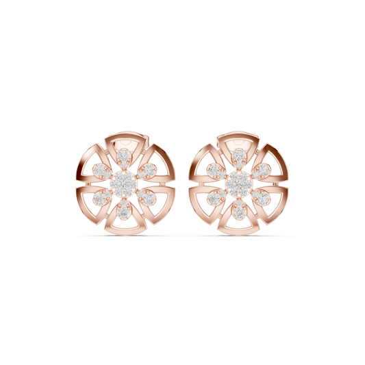 Premium Floral Diamond Studs | Luxury Silver Statement Earrings | Where Beauty Meets Timeless Craftsmanship