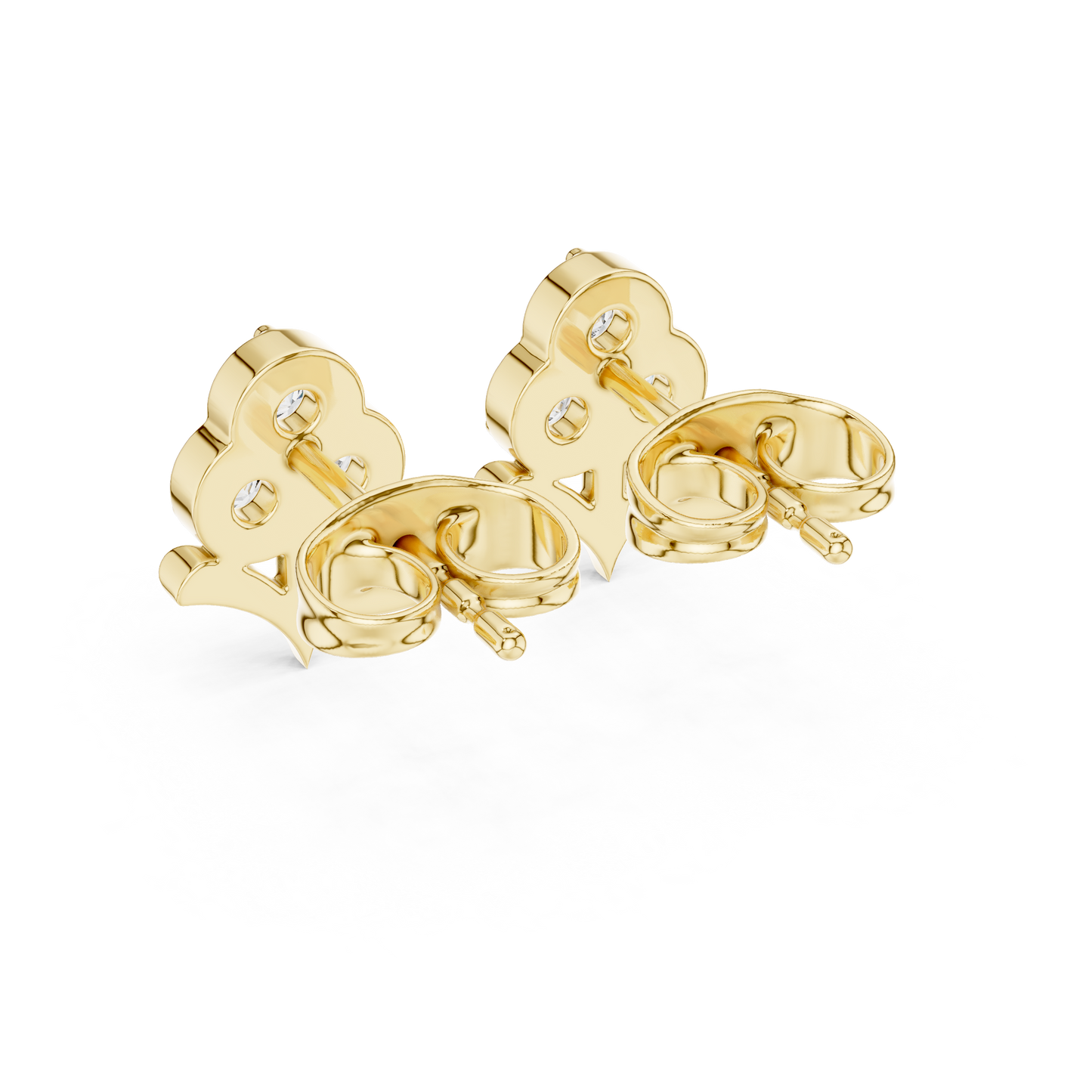 Modern Diamond Blossom Luxury Stud Earrings Grace Meets Minimalist Perfection