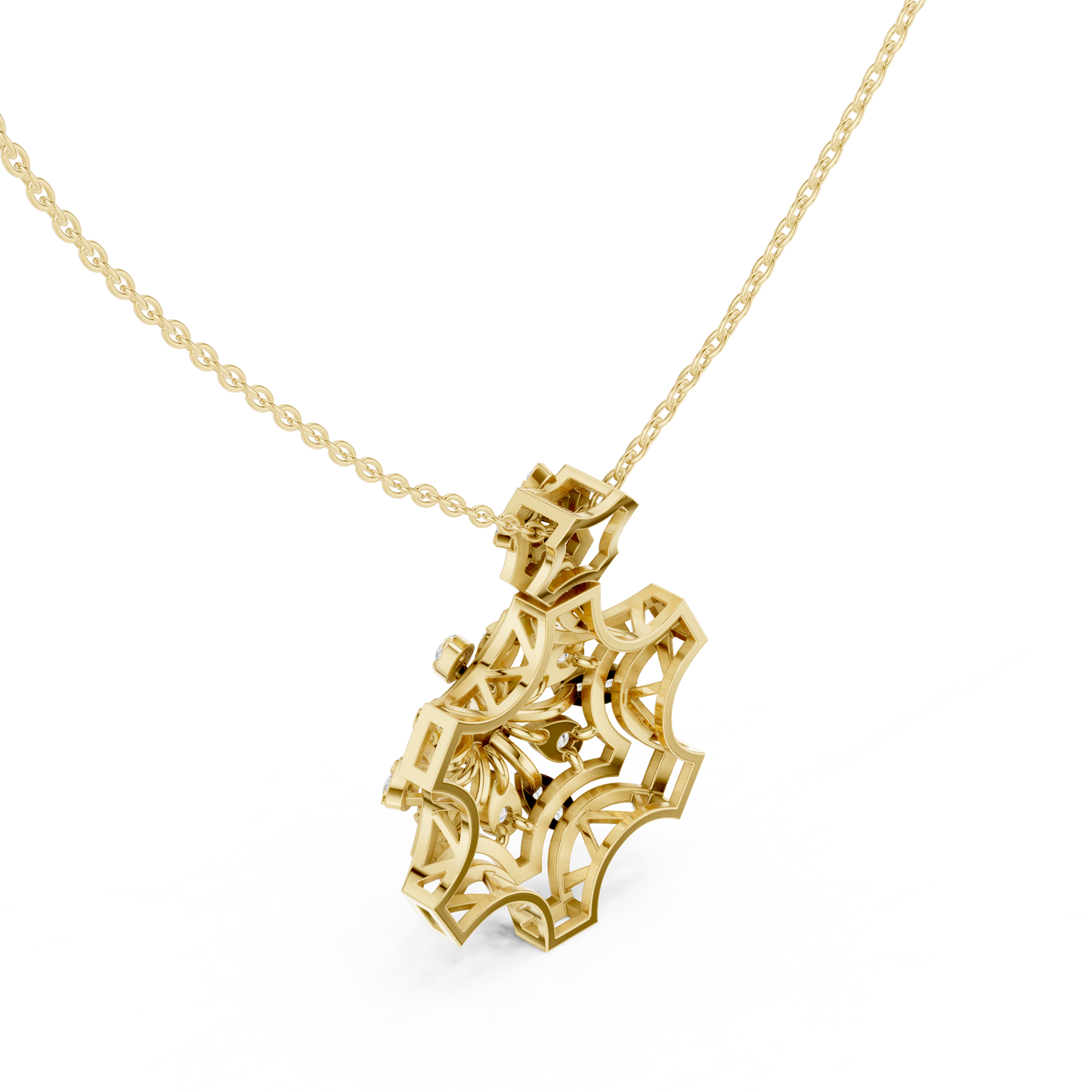 Ornate Diamond Mandala Pendant | Luxury Statement Necklace Piece | Crafted To Command Pure Attention