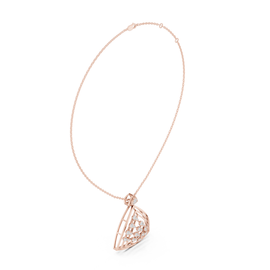 Opulent Trillion Diamond Constellation | Modern Open Framework | Statement Necklace For Power Dressing