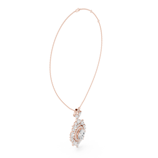 Seraphic Oval Magnate | Marquise Radiant Filigree | Elite Diamond Necklace Couture Piece