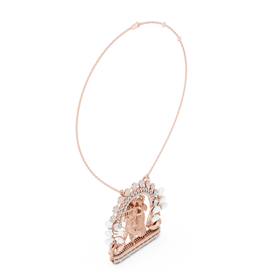 Radha Krishna Divine Love - Eternal Gold Blessings - Sacred Union Shines Forever Gracefully