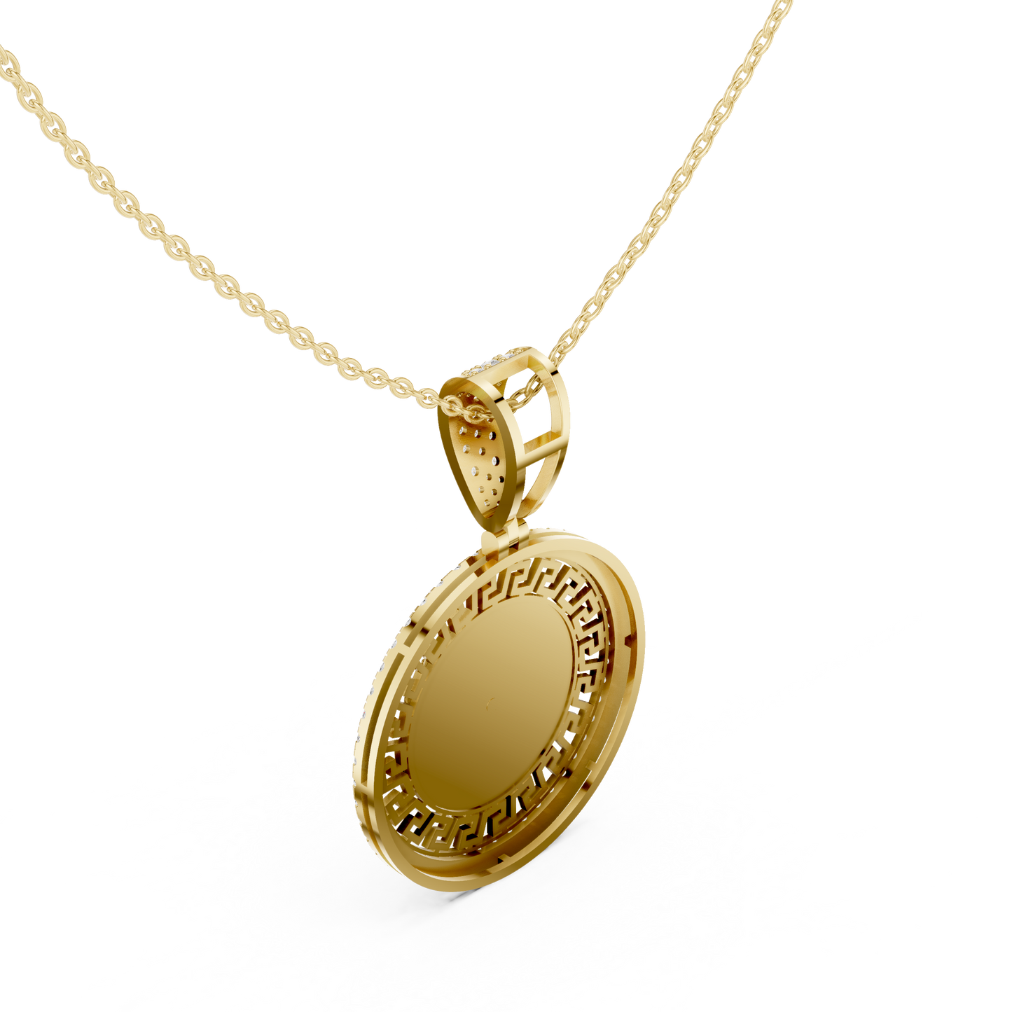 Ancient Greek Power Symbol - Modern Luxury Diamond Craft - Bold Look Premium Royal Energy