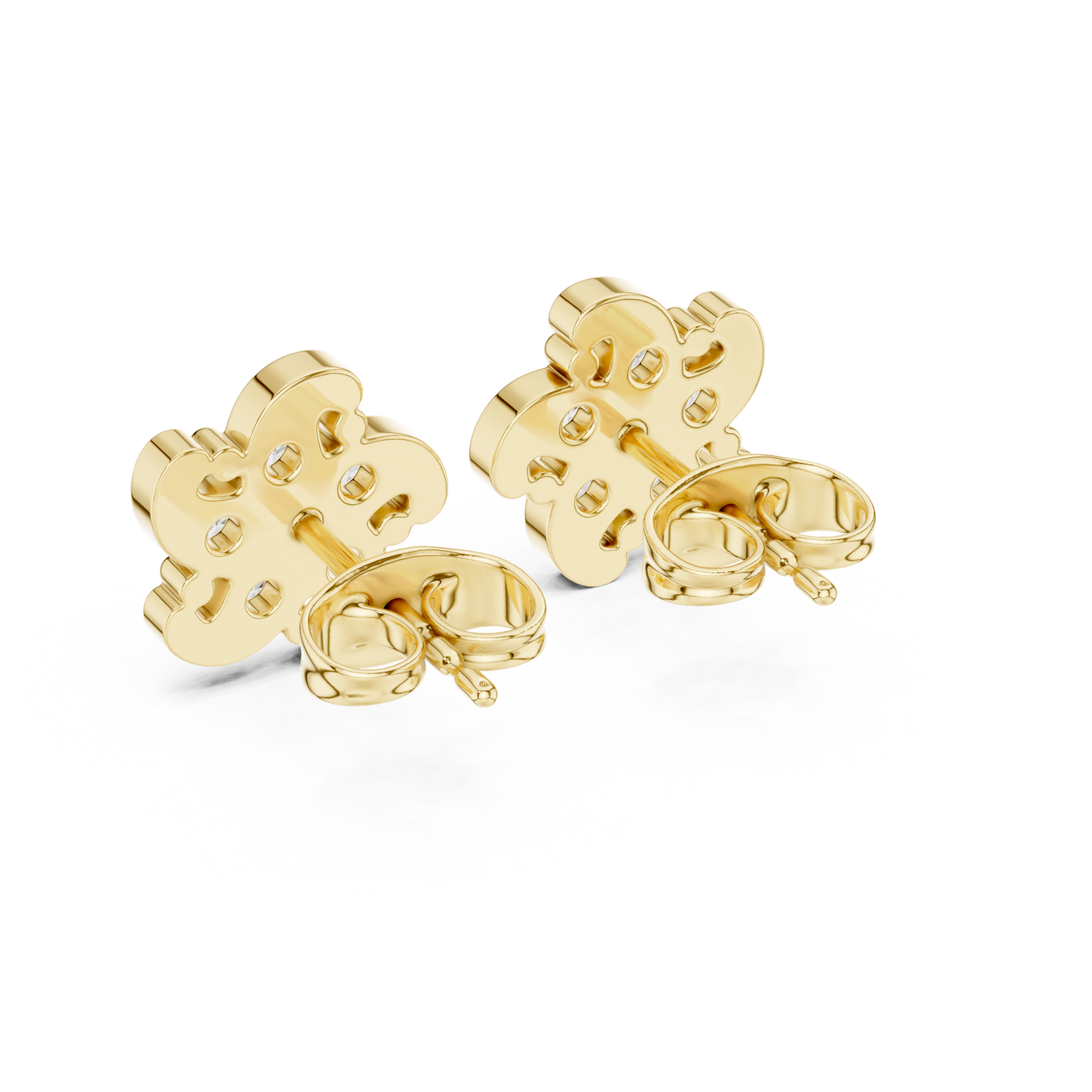 Couture Blossom Diamond Studs | Luxury Precision Crafted Jewelry | Modern Elegance Meets Royal Charm