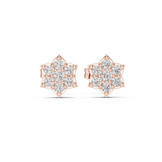 Rare Diamond Earrings | Couture Floral Design | Unmatched Sparkle For Royal Souls