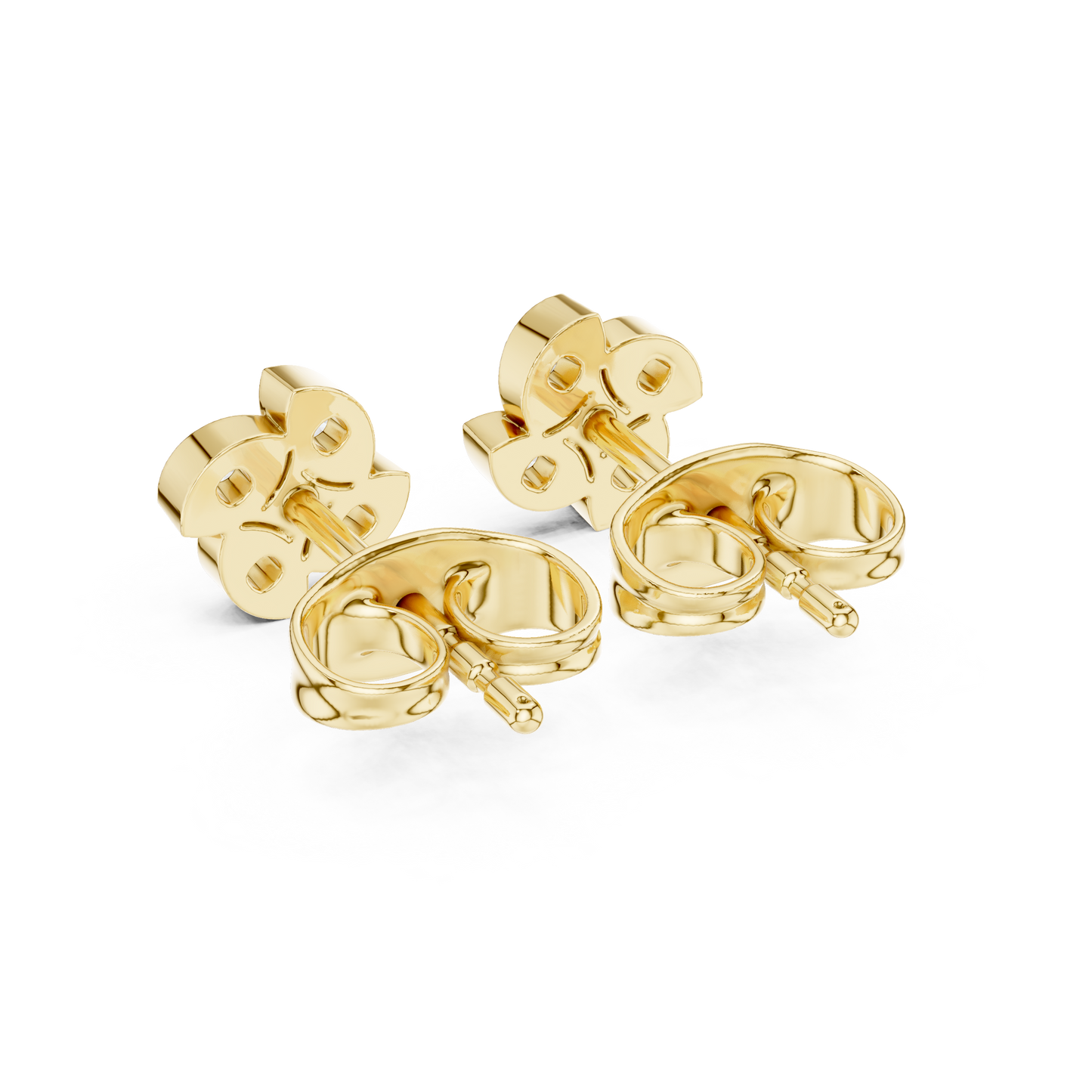 Quatrefoil Crystal Stud Earrings, Vintage Inspired Flower Earrings, Elegant Bridal Jewelry Studs