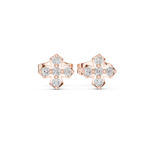 Sterling Silver Cross Earrings, Sparkly Cross Stud Earrings, Religious Earrings for Women, Minimal Cross Studs