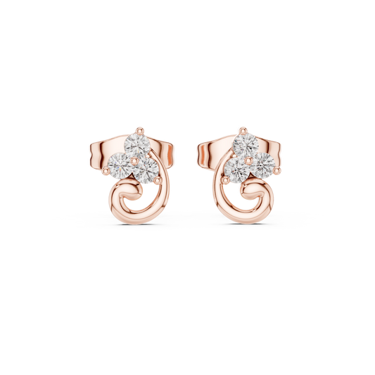 Infinity Loop CZ Stud Earrings, Dainty Silver Stud Earrings, Bridal Earrings, Minimalist Wedding Jewelry Gift