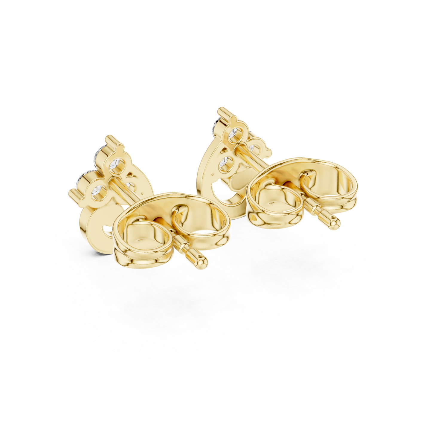 Infinity Loop CZ Stud Earrings, Dainty Gold Stud Earrings, Bridal Earrings, Minimalist Wedding Jewelry Gift