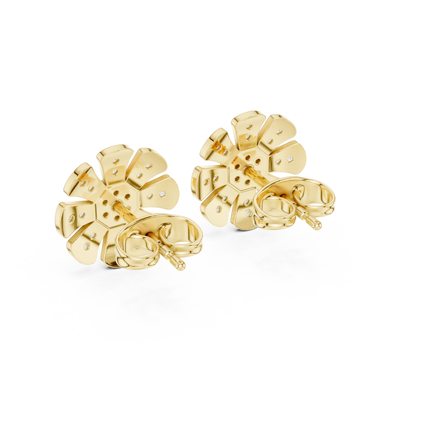 Flarionyx Petalspire Crystabuds - Future-Lux Floral Shine Earrings - Gift That Says ‘You Matter’