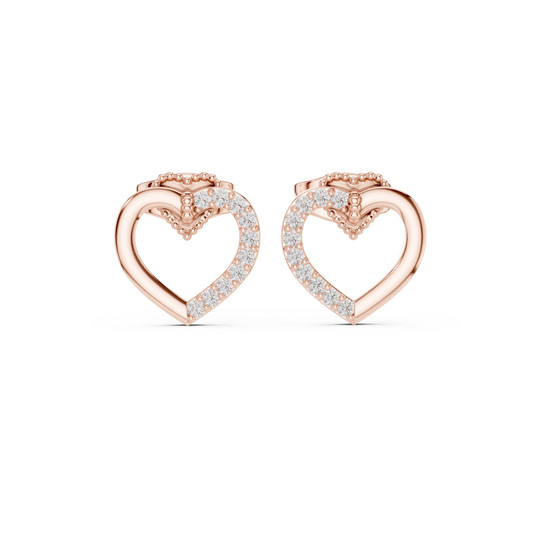 Dream Pulse Heart Cutout Studs – Ultra Polished Luxury - Meaningful Gift for Girlfriend