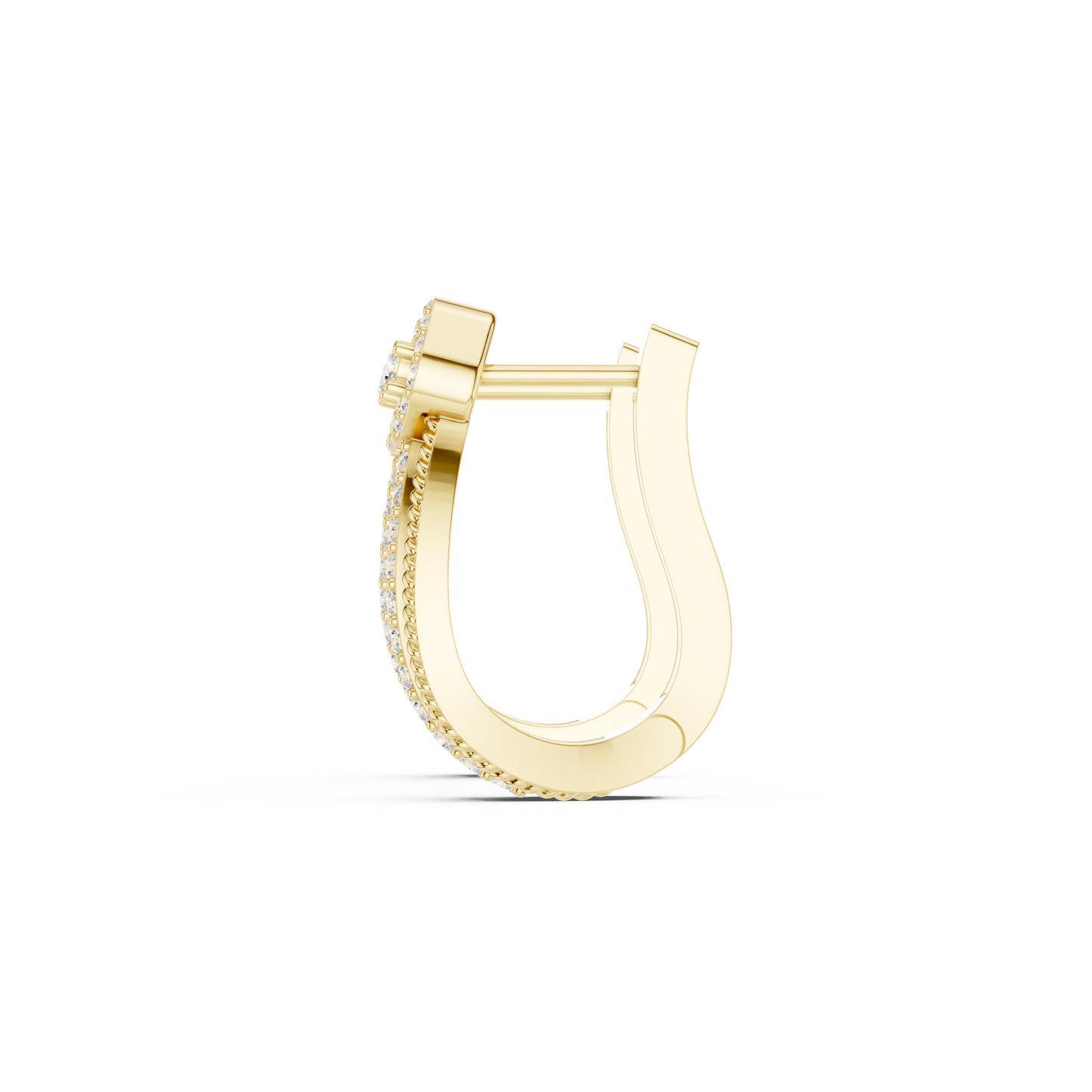 Estate Style Diamond Huggies, Antique Milgrain Pavé Hoops, Classic High-End Hoop Earrings, 14K Gold