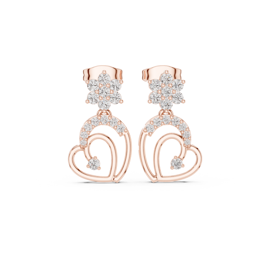 Nova Kiss Interlocked Hearts | Floral Diamond Bloom Cluster | Wear Your Love Brilliance
