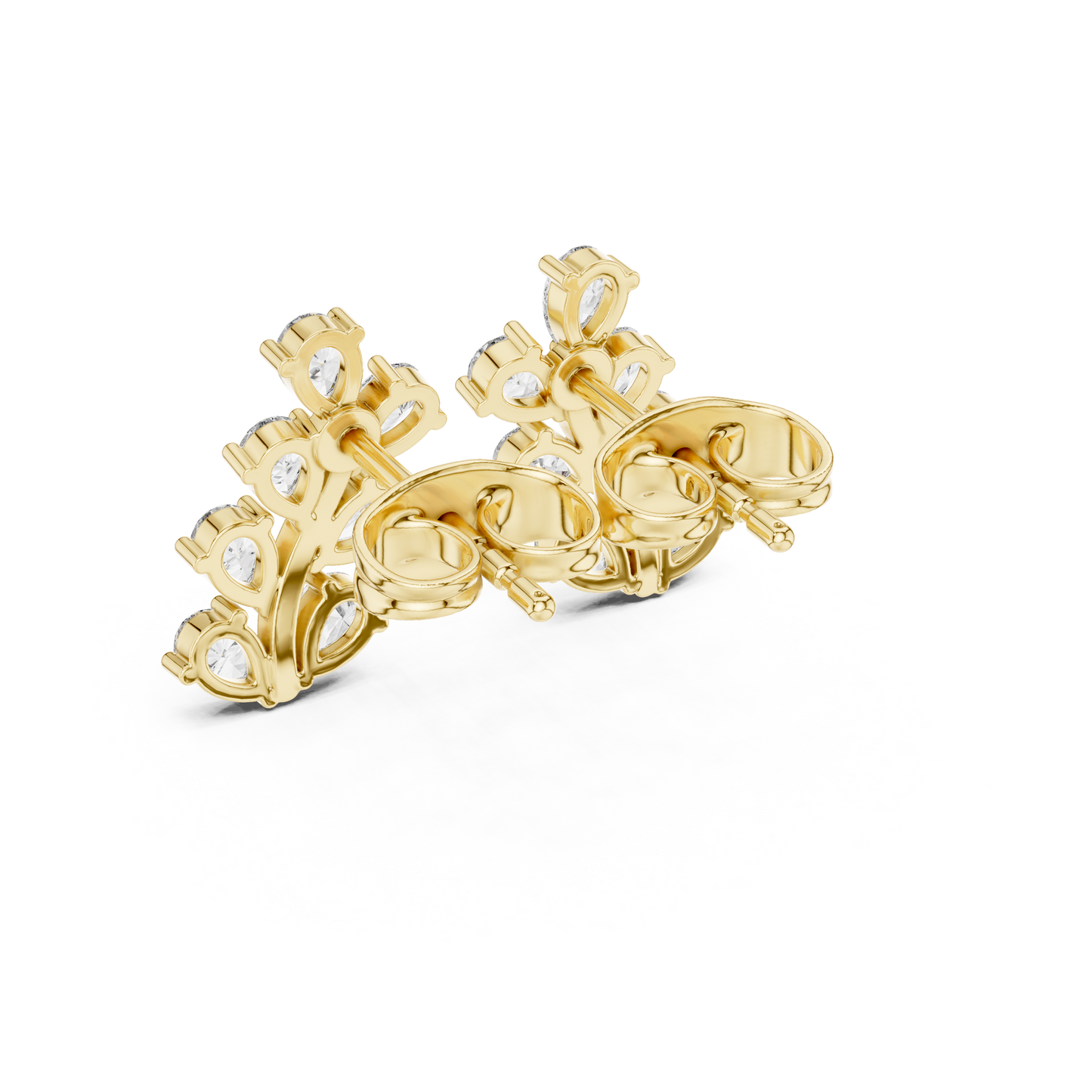 Elysian Branchlight Diamond Earrings – Couture Floral Sparkle Studs - gift for anniversaries