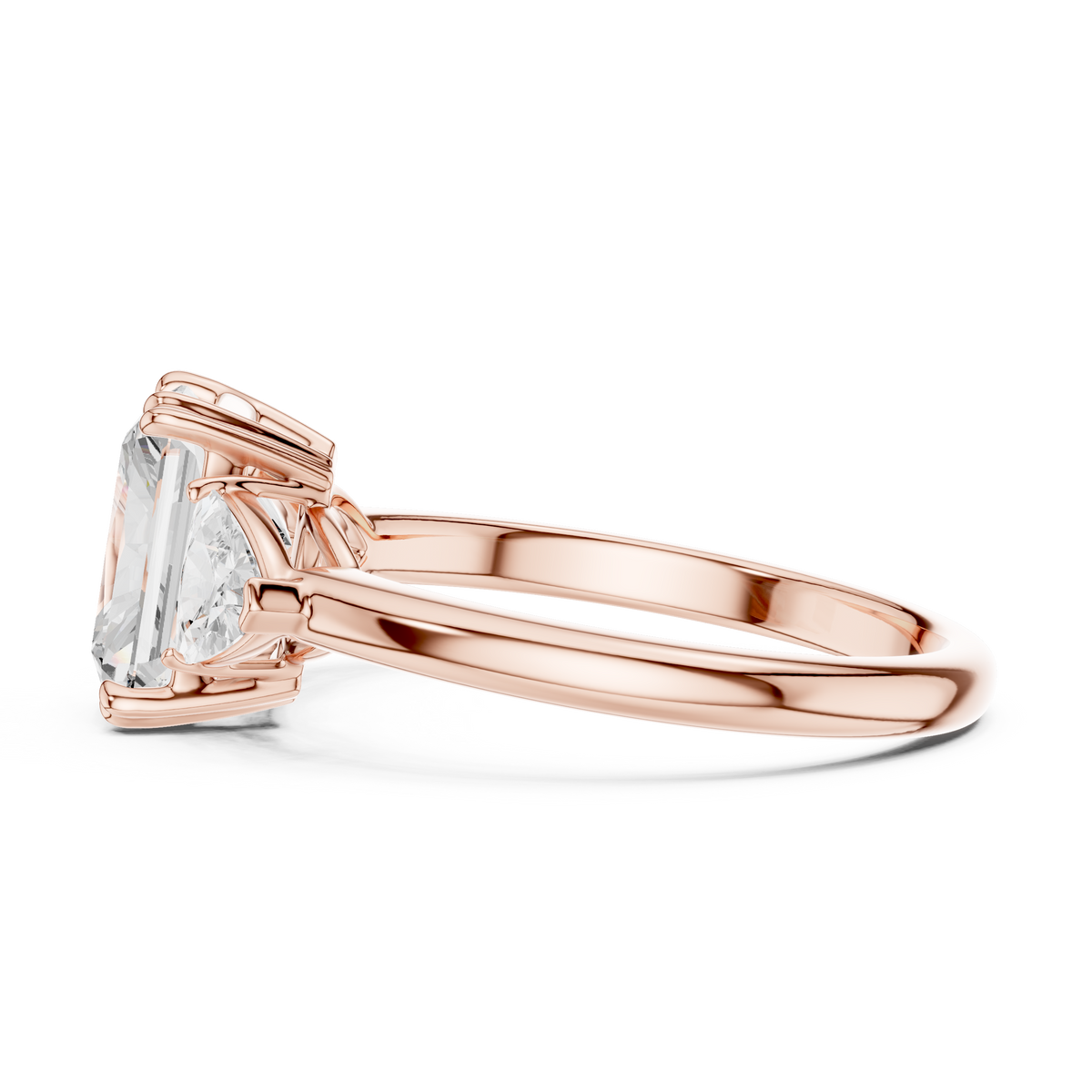 Close up view of the 2.10 mm straight solid gold shank band showcasing smooth polished finishing and 1.70 mm thickness engineered for maximum durability, luxury feel, and lifelong daily wear comfort for women.