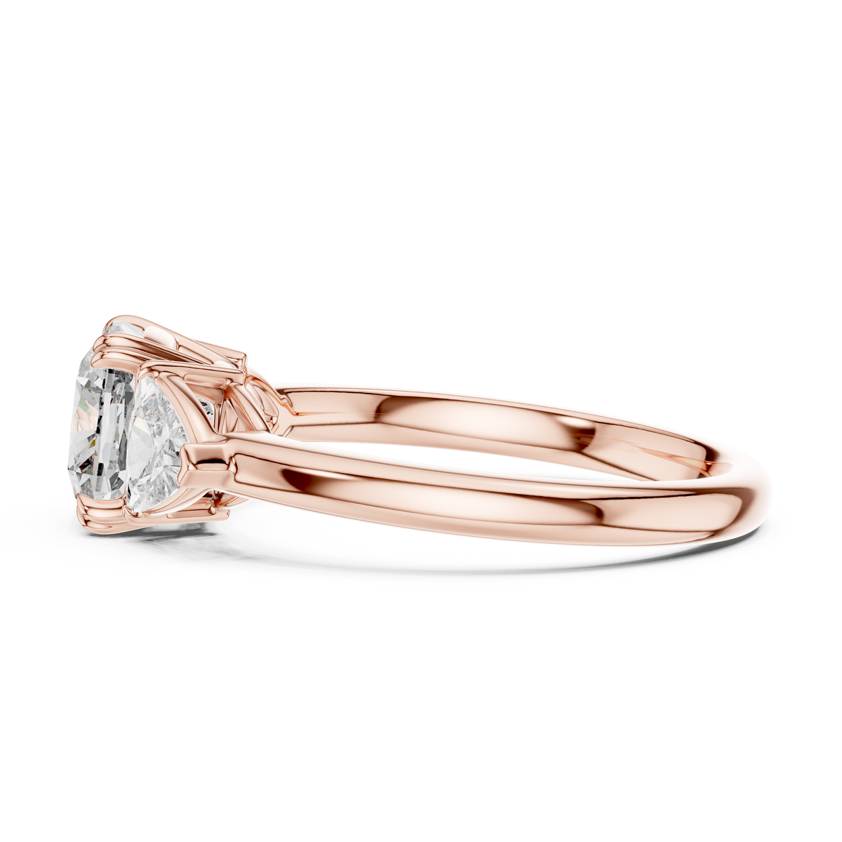 Cushion Cut Lab Diamond Ring Macro Stone Detail