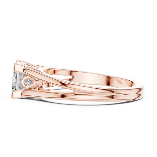 1.00CtPrincess Cut Solitaire Ring • Luxury Split Shank Design • Vintage Filigree Mount • Classic Engagement Ring