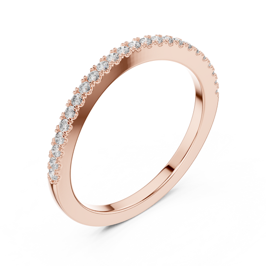 Premium Diamond Wedding Ring | Luxury Stackable 925 Sterling Silver Band | Fine Jewelry Crafted For Eternal Romance